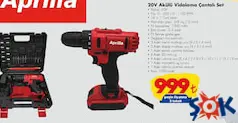 APRİLLA 20V AKÜLÜ VİDALAMA ÇANTALI SET fiyat ve kampanya bilgisi